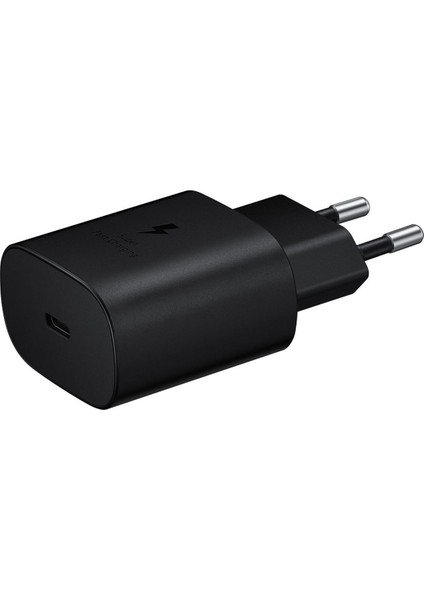 Siyah Galaxy S24 Plus Type-C Fast Şarj Adaptörü 25W Siyah (Samsung Türkiye Garantili) USB Type C 2