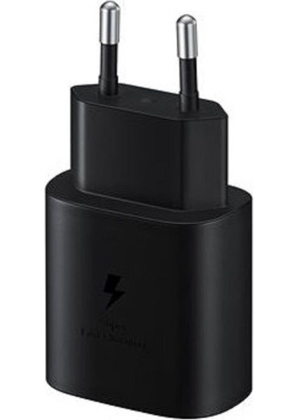 Siyah Galaxy S24 Plus Type-C Fast Şarj Adaptörü 25W Siyah (Samsung Türkiye Garantili) USB Type C 2
