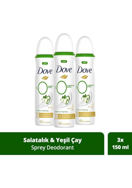 Kadın Deodorant Salatalık & Yeşil Çay 150ML X3 Adet