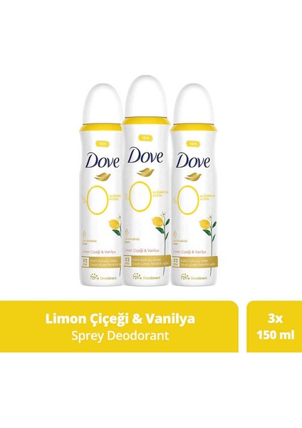 Kadın Deodorant Limon Çiçeği & Vanilya 150ML X3 Adet