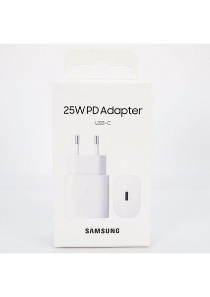 Beyaz Galaxy S23 Fe Type-C Fast Şarj Adaptörü 25W Beyaz (Samsung Türkiye Garantili) 2 Yıl USB Type fırsatları