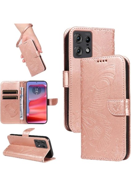 Motorola Kenar 50 Pro 5g Yüksek Kalite Deri Kredi ile Flip Case (Yurt Dışından)
