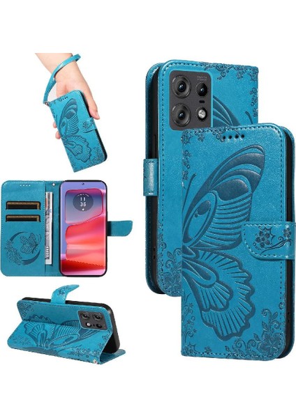 Motorola Kenar 50 Pro 5g Yüksek Kalite Deri Kredi ile Flip Case (Yurt Dışından)