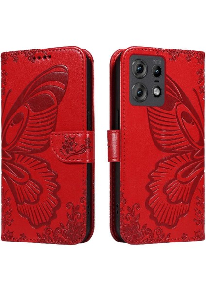 Motorola Kenar 50 Pro 5g Yüksek Kalite Deri Kredi ile Flip Case (Yurt Dışından)