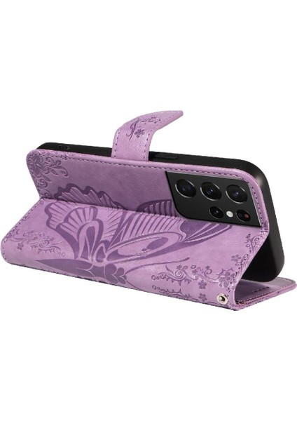Samsung Galaxy S21 Için Flip Case Ultra Ayrılabilir El Kayışı Kabartmalı Yüksek (Yurt Dışından) fırsatları