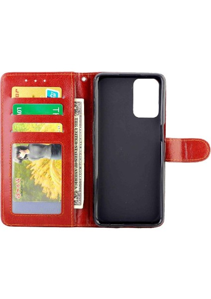 Oppo A54 4g Kart Tutucu Için Flip Case Darbeye Dayanıklı Manyetik Kapatma Pu (Yurt Dışından) modelleri