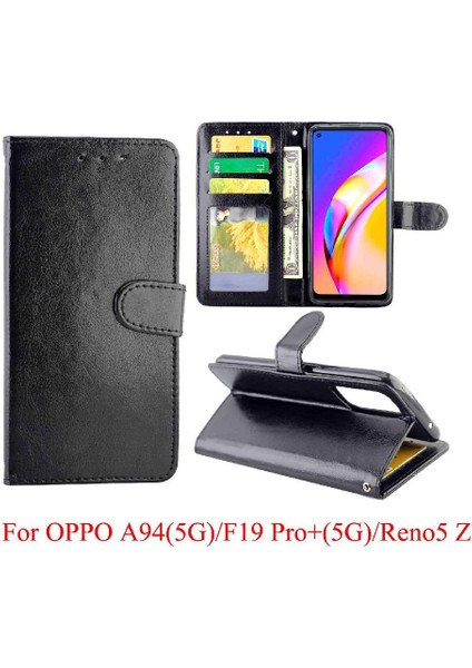 Oppo A94 5g Kart Tutucu Pu Deri Manyetik Kapatma Için Flip Case (Yurt Dışından)