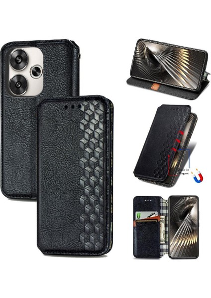 Xiaomi Poco F6 Moda Tasarım Cüzdan Fonksiyonu Için Flip Case Deri Kılıf (Yurt Dışından)