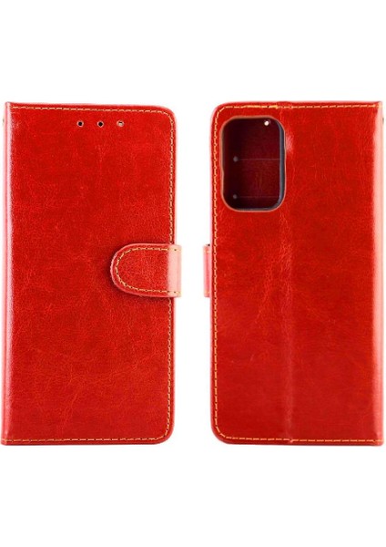 Oppo A16 Darbeye Kickstand Kart Tutucu Manyetik Kapatma Için Flip Case (Yurt Dışından)