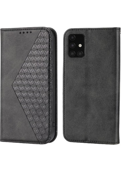 Samsung Galaxy A51 4g Günlük Kullanım Için Flip Case Cüzdan El Kayışı Eşkenar Dörtgen (Yurt Dışından)