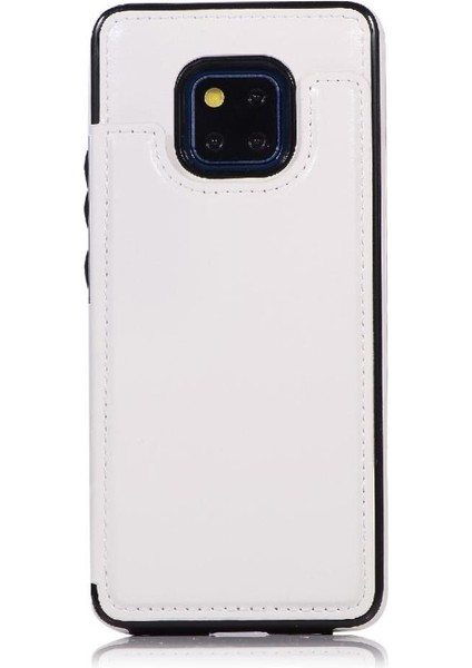 Cüzdan Kılıf Için Huawei Mate 20 Pro Kart Yuvaları Pu Deri Çift Manyetik (Yurt Dışından)