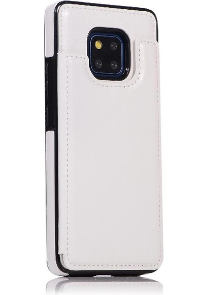 Cüzdan Kılıf Için Huawei Mate 20 Pro Kart Yuvaları Pu Deri Çift Manyetik (Yurt Dışından)