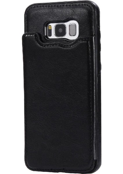 Kart Tutucu Kart Yuvaları Kickstand Pu ile Samsung Galaxy S8 Için Cüzdan Kılıf (Yurt Dışından) modelleri