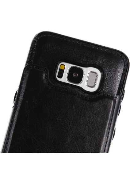 Kart Tutucu Kart Yuvaları Kickstand Pu ile Samsung Galaxy S8 Için Cüzdan Kılıf (Yurt Dışından) indirimleri