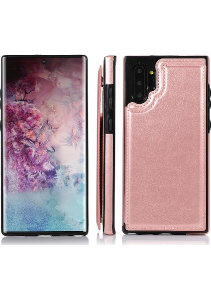 Cüzdan Kılıf Samsung Galaxy Not 10 Artı Kart Yuvaları Çift Manyetik Pu (Yurt Dışından) fırsatları