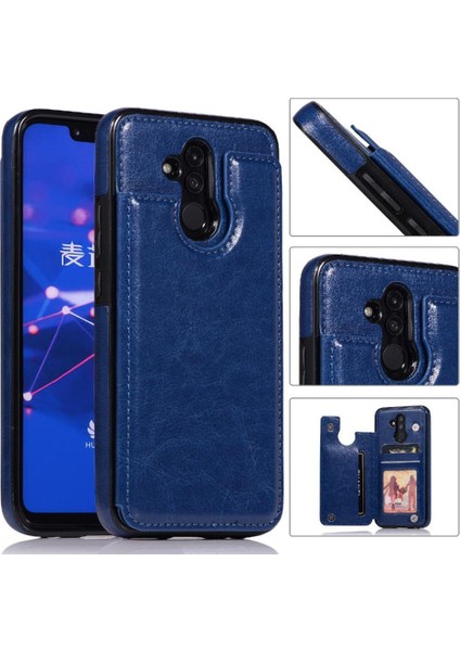 Cüzdan Kılıf Huawei Mate 20 Lite Için Kickstand Pu Deri Kart Yuvaları Çift (Yurt Dışından)