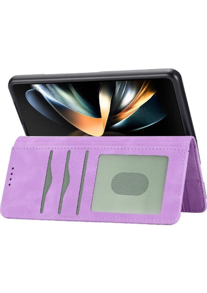 Samsung Galaxy Z Için Flip Case Fold 4 Premium Kart Yuvaları Nakit Cep (Yurt Dışından)