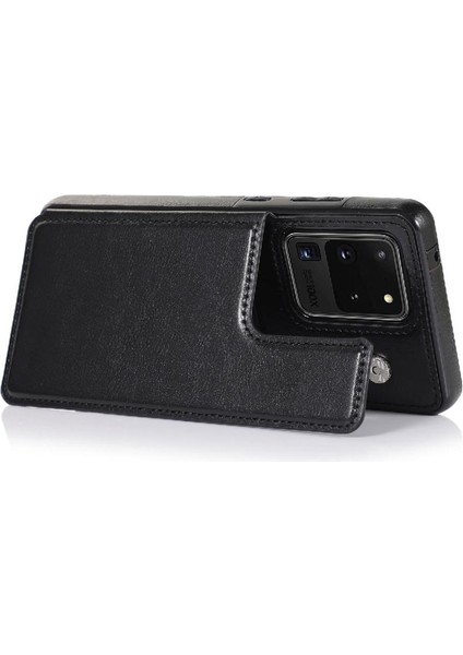 Kart Pu ile Samsung Galaxy S20 Ultra Kickstand Kart Yuvaları Için Cüzdan Kılıf (Yurt Dışından) fiyatları