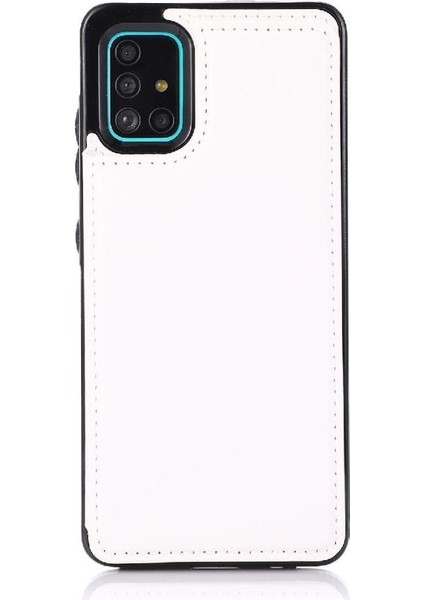 Samsung Galaxy A51 4g Kart Yuvaları Için Cüzdan Durumda Pu Deri Çift Toka (Yurt Dışından)
