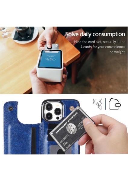Kart Tutucu Kart Yuvaları Çift ile IPhone 15 Pro Kickstand Için Cüzdan Kılıf (Yurt Dışından) indirimleri