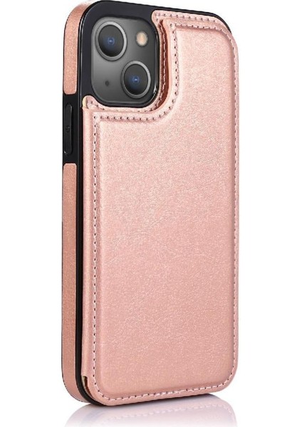 Kart Tutucu ile IPhone 13 Için Cüzdan Durumda Pu Deri Çift Manyetik (Yurt Dışından) modelleri