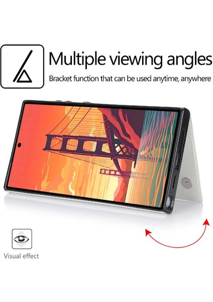 Samsung Galaxy S24 Ultra Kart Yuvaları Için Cüzdan Kılıf Pu Deri Çift (Yurt Dışından) indirimleri