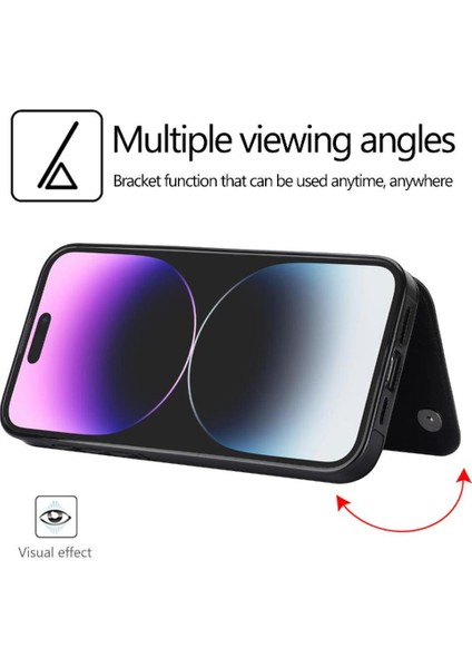 Kart Tutucu Kart Yuvaları Çift ile IPhone 15 Pro Kickstand Için Cüzdan Kılıf (Yurt Dışından) fiyatları