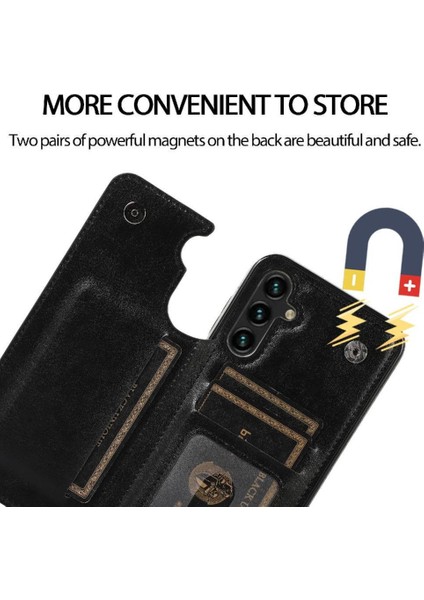 Cüzdan Kılıf Samsung Galaxy Galaxy 5g Için Kickstand Çift Manyetik Toka Pu (Yurt Dışından) modelleri
