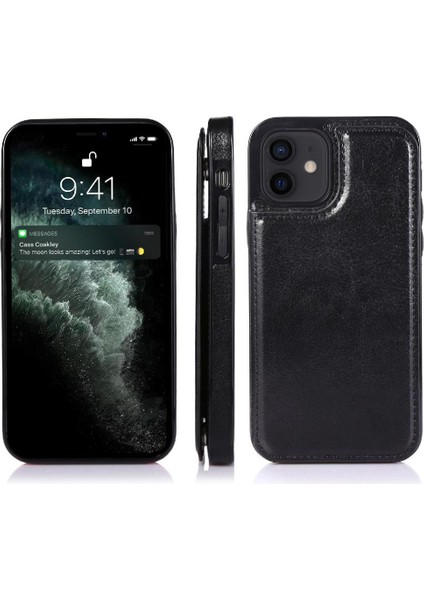Cüzdan Kılıf IPhone 13 Pro Kart Yuvaları Pu Deri Kart Tutucu Toka ile (Yurt Dışından)