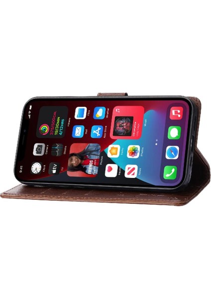 IPhone 15 Için Filp Durumda Pro Manyetik Kapatma Kart Tutucu Pu Deri Bilek (Yurt Dışından) indirimleri