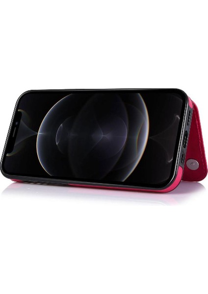 Kart Tutucu Kartı ile IPhone 12 Pro Çift Manyetik Toka Için Cüzdan Kılıf (Yurt Dışından) fiyatları