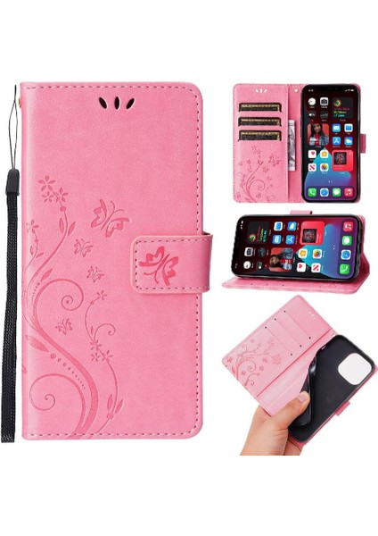 IPhone 15 Için Filp Durumda Pro Max Kart Tutucu Pu Deri Manyetik Kapatma (Yurt Dışından)