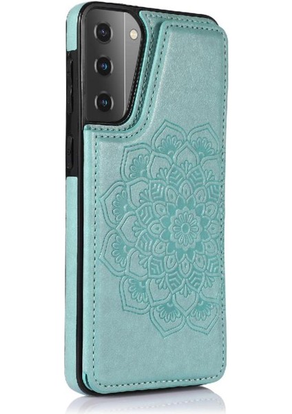 Samsung Galaxy S21 Kabartmalı Mandala Pu Için Kart Tutucu Kılıf ile Cüzdan (Yurt Dışından) modelleri