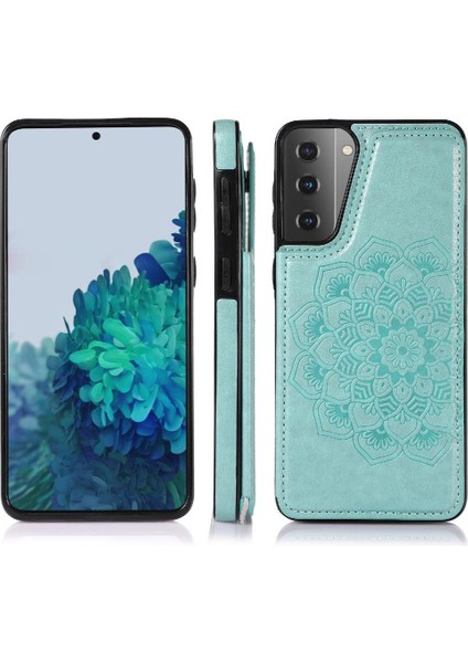 Samsung Galaxy S21 Kabartmalı Mandala Pu Için Kart Tutucu Kılıf ile Cüzdan (Yurt Dışından) fırsatları