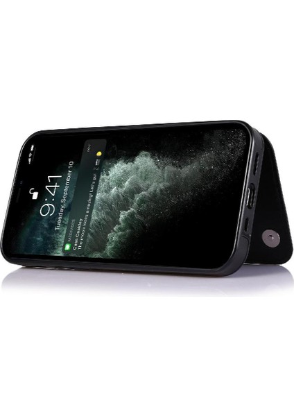 Cüzdan Kılıf IPhone 13 Pro Kart Yuvaları Pu Deri Kart Tutucu Toka ile (Yurt Dışından) modelleri