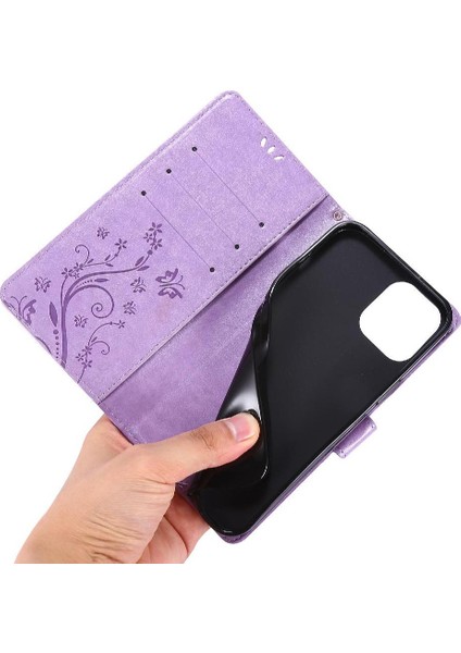 IPhone 14 Için Filp Durumda Pro Kart Tutucu Kickstand Bilek Kayışı Manyetik Pu (Yurt Dışından) modelleri