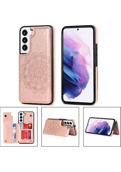 Samsung Galaxy S22 Artı Desen Çiçek Pu Için Kart Tutucu Kılıf ile Cüzdan (Yurt Dışından) fiyatları