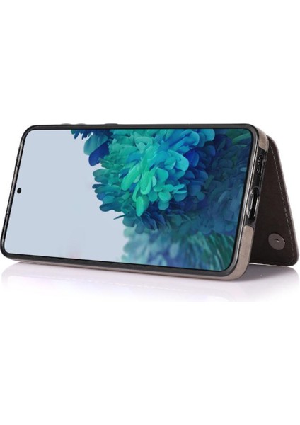 Samsung Galaxy S21 Artı Çift Düğmeler Pu Için Kart Tutucu Kılıf ile Cüzdan (Yurt Dışından) indirimleri