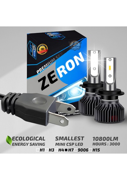 Zeron Premium Series H7 LED Xenon Şimşek Etkili LED Xenon LED Ampul