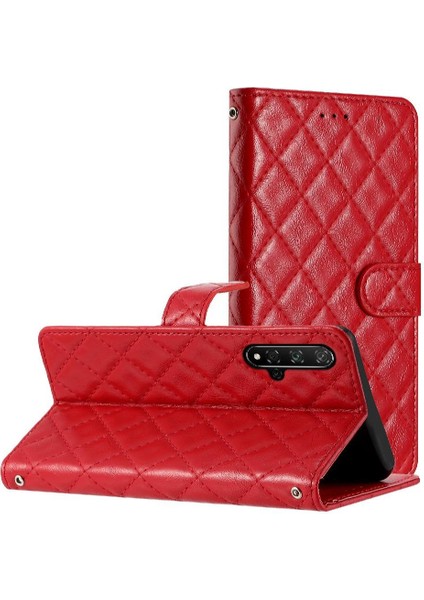 Huawei Nova 5t Için Flip Case Pu Deri Cüzdan Tpu Darbeye Manyetik (Yurt Dışından)