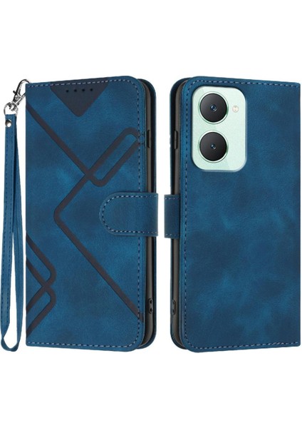 Vıvo Y03 4g Manyetik Kapak Için Flip Case Cüzdan Pu Deri Kart ile (Yurt Dışından)