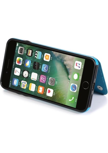 IPhone 6/6s Artı Çift Düğmeler Desen Için Kart Tutucu Kılıf ile Cüzdan (Yurt Dışından) fiyatları