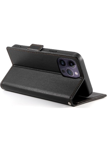 IPhone 14 Için Flip Case Pro Max Cüzdan Flip Kartvizit Yuvaları Günlük Kullanım (Yurt Dışından)
