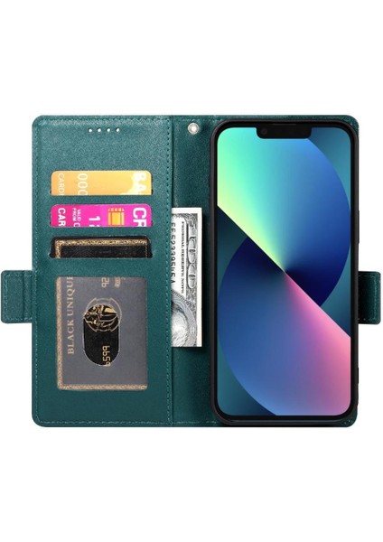 IPhone 13 Için Flip Case Mini Kartvizit Yuvaları Cüzdan Günlük Kullanım Flip (Yurt Dışından) modelleri