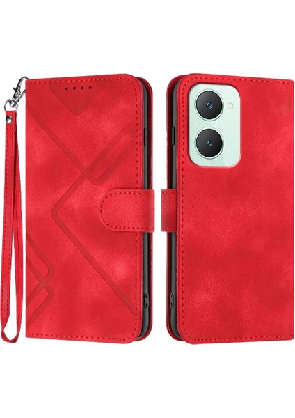 Vıvo Y03 4g Manyetik Kapak Için Flip Case Cüzdan Pu Deri Kart ile (Yurt Dışından)