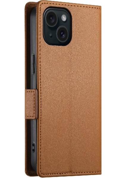 IPhone 15 Için Flip Case Günlük Kullanım Kart Yuvaları Flip Iş Cüzdan (Yurt Dışından) indirimleri