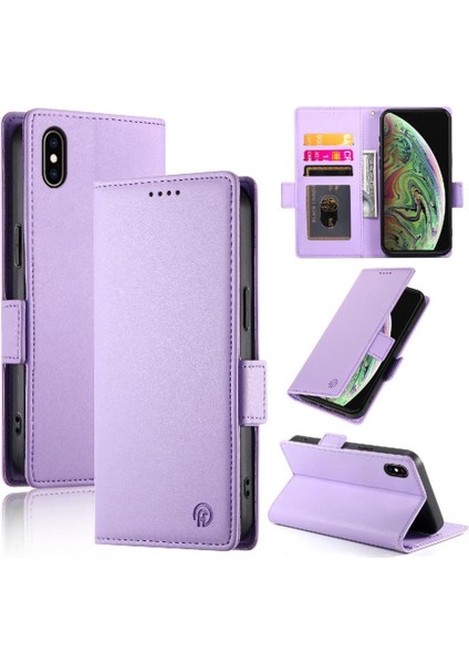 IPhone Xs Max Cüzdan Flip Iş Kartı Yuvaları Günlük Kullanım Için Flip Case (Yurt Dışından)