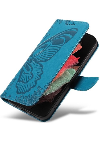 Samsung Galaxy S21 Için Flip Case Ultra Ayrılabilir El Kayışı Kabartmalı Yüksek (Yurt Dışından)