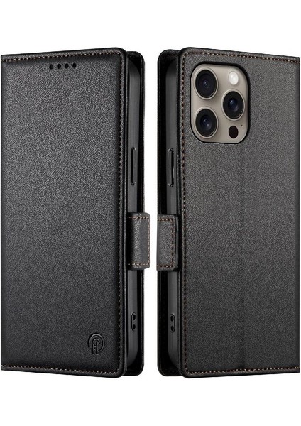 IPhone 16 Pro Max Cüzdan Günlük Kullanım Için Flip Case Kart Yuvaları Flip Iş (Yurt Dışından)