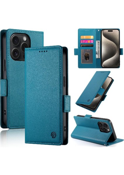 IPhone 15 Için Flip Case Pro Kart Yuvaları Iş Günlük Kullanım Cüzdan Flip (Yurt Dışından)